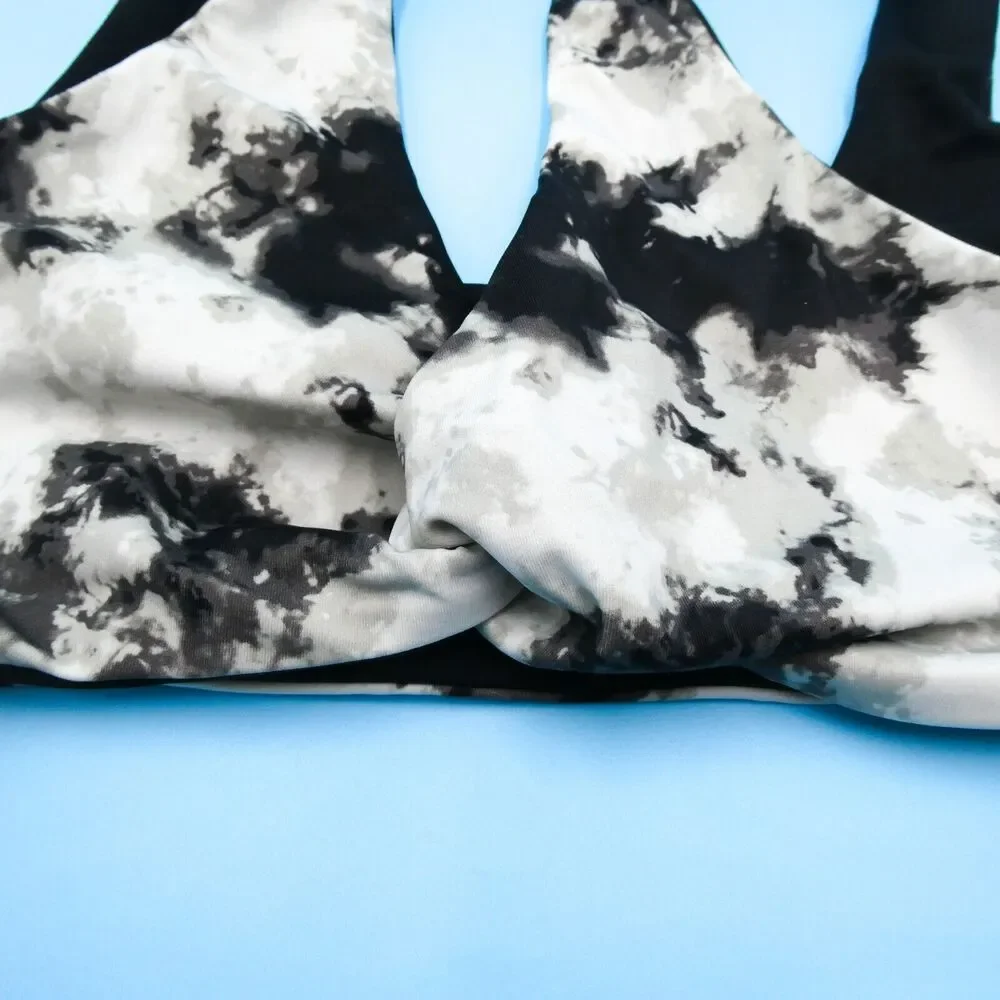 Victorias Secret XS Gray Marble Unpadded Pullover Wide Strap Bikini Top Swimwear - Picture 2 of 4